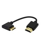 15CM Mini HDMI to HDMI Short Cable, 90 Degree Left Angle High Speed Mini HDMI...