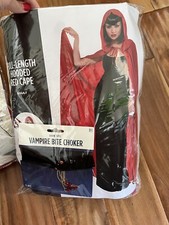 Full-Length Hooded Red Cape Costume Cosplay Halloween Unisex