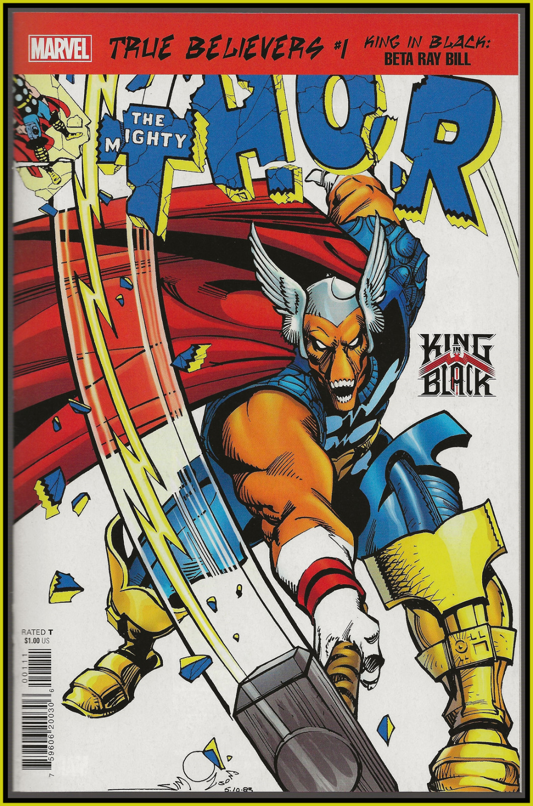 TRUE BELIEVERS BETA RAY BILL #1 REPRINTS THOR #337 1ST APPEARANCE MARVEL 9.4 NM