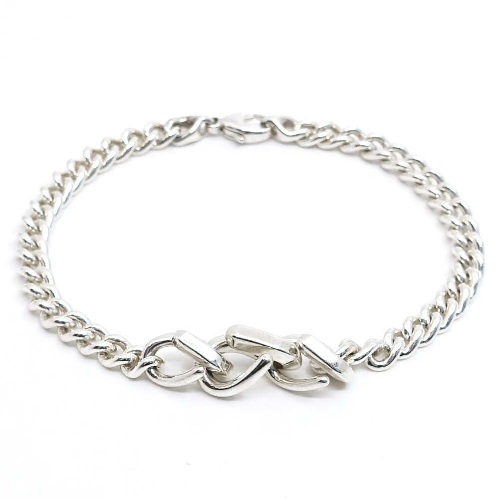 TIFFANY & CO. Authentic Forge Link Bracelet SV925 AG925 Medium