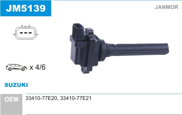 Janmor ZüNdspule ZüNdmodul FüR Suzuki Grand Vitara I 2.0 4X4 2.5 V6 24V 2.7-image