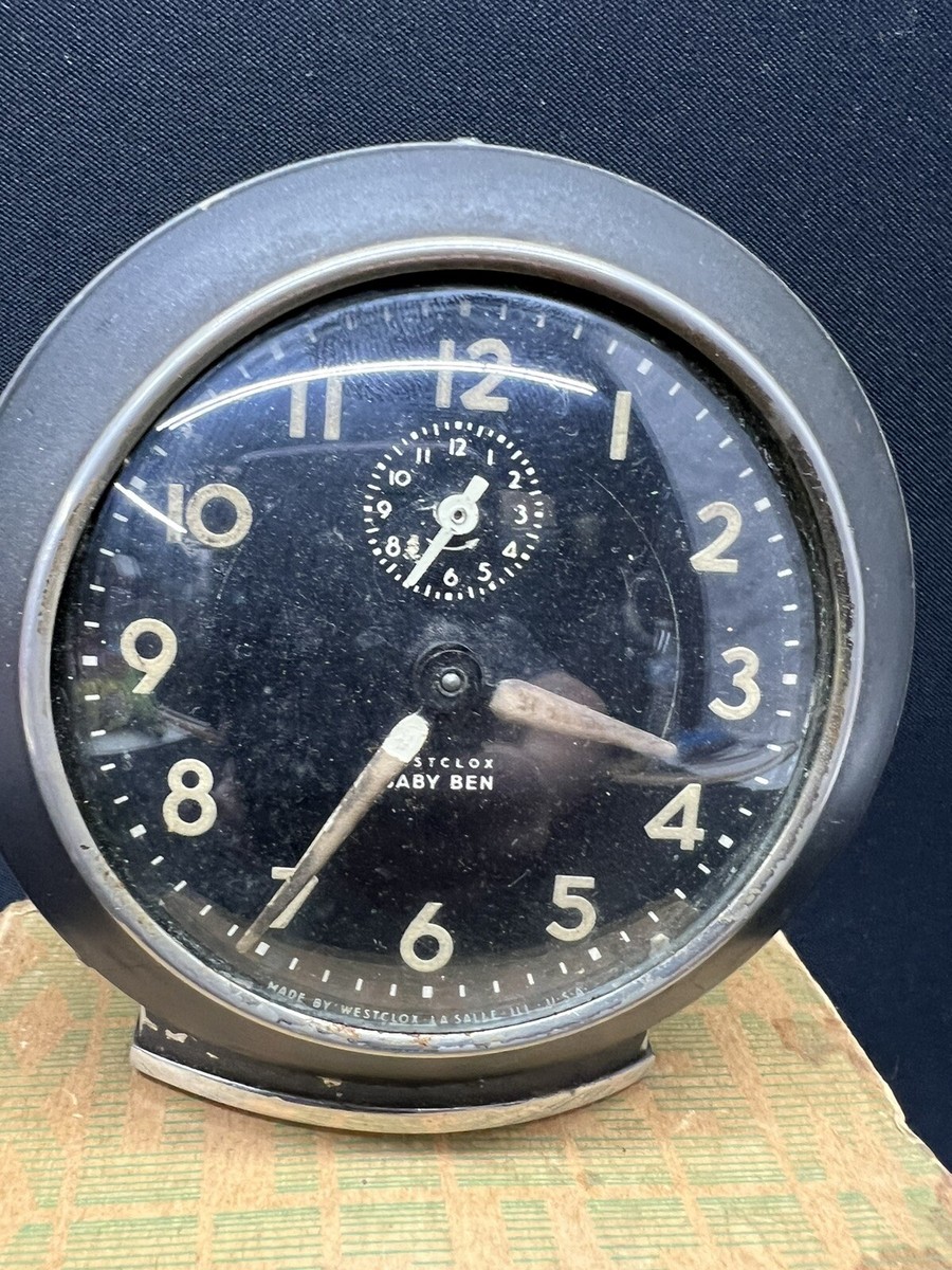 Westclox Baby Ben Windup Alarm Clock Model 61 V 1A 1940's