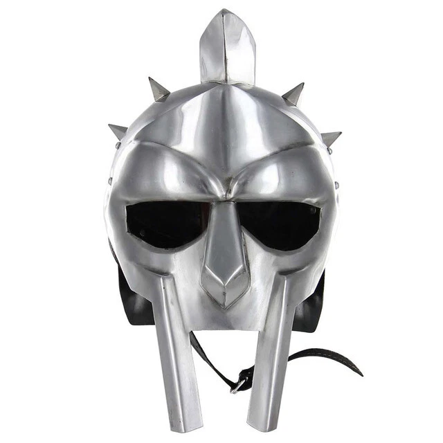 GLADIATOR MAXIMUS ROMAN SPIKED HELMET Functional 18ga Carbon Steel - Image 2 of 3