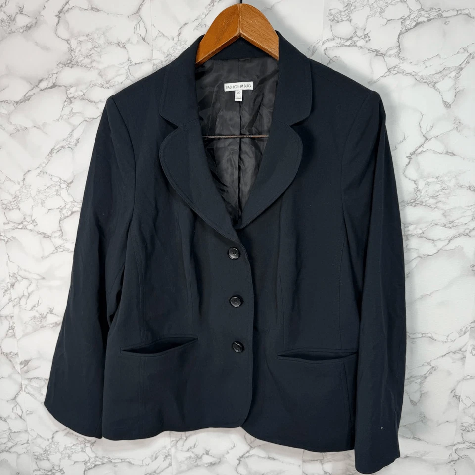 Fashion Bug Women’s Plus Blazer Jacket sz 20 Stretch # F755 - Image 3 of 4
