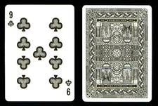 1 x playing card Theory11 High Victorian - 9 of Clubs ZT 39