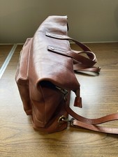 I Medici Firenze Genuine Leather Convertible Backpack Bag Made Italy Purse Brown
