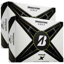 BRIDGESTONE TOUR B X GOLF BALLS / WHITE / DOUBLE DOZEN PACK + FREE GOLF CAP