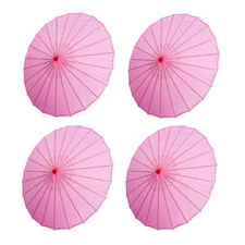 THY COLLECTIBLES Set of Four (4) 33" Japanese Chinese Umbrella Parasols