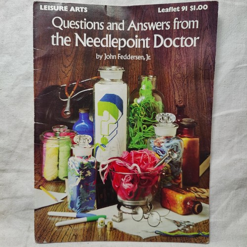 1977 NEEDLEPOINT DOCTOR TIPS & TRICKS Leisure Arts Leaflet 91 KNITTING & CROCHET - Picture 13 of 24