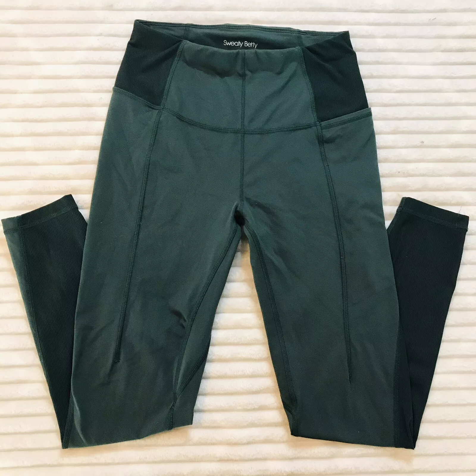 sweaty-betty super soft high waist flow ribbed yoga workout leggings