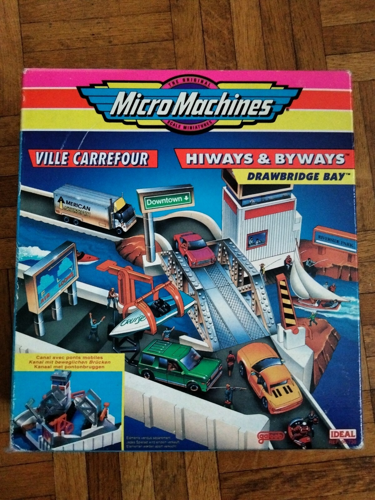 Micro Machines Galoob Drawbridge Bay circuit de voiture rétro de collection