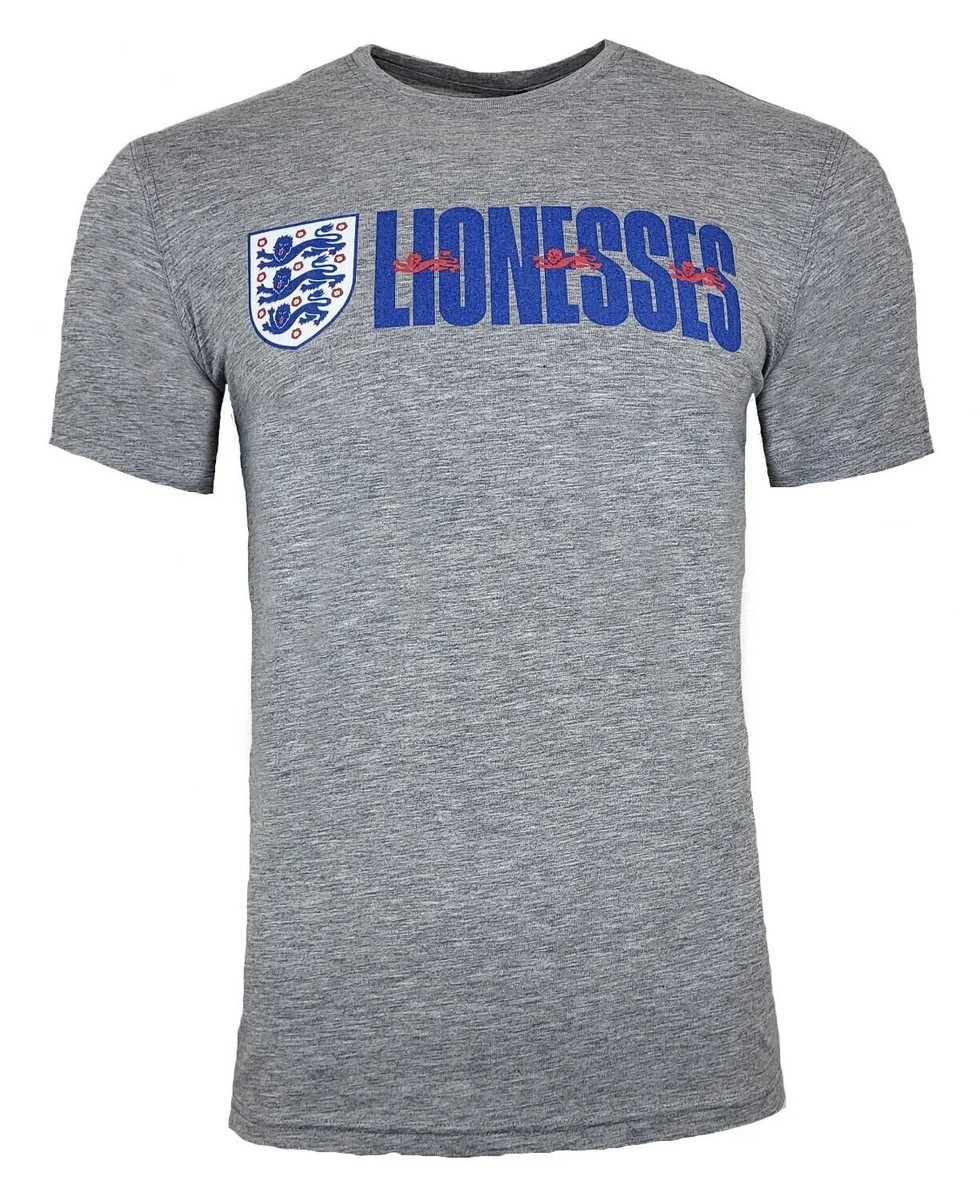 England Football T Shirt Mens M OR L Official National Team Crest Logo Top  GREY