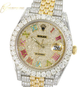 rolex mens diamond watch