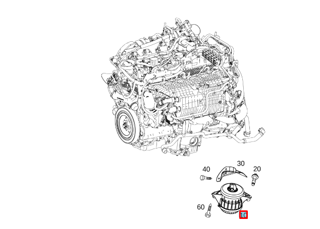 MERCEDES-BENZ GLE W167 Front Right Engine Mount A1672407300 NEW  