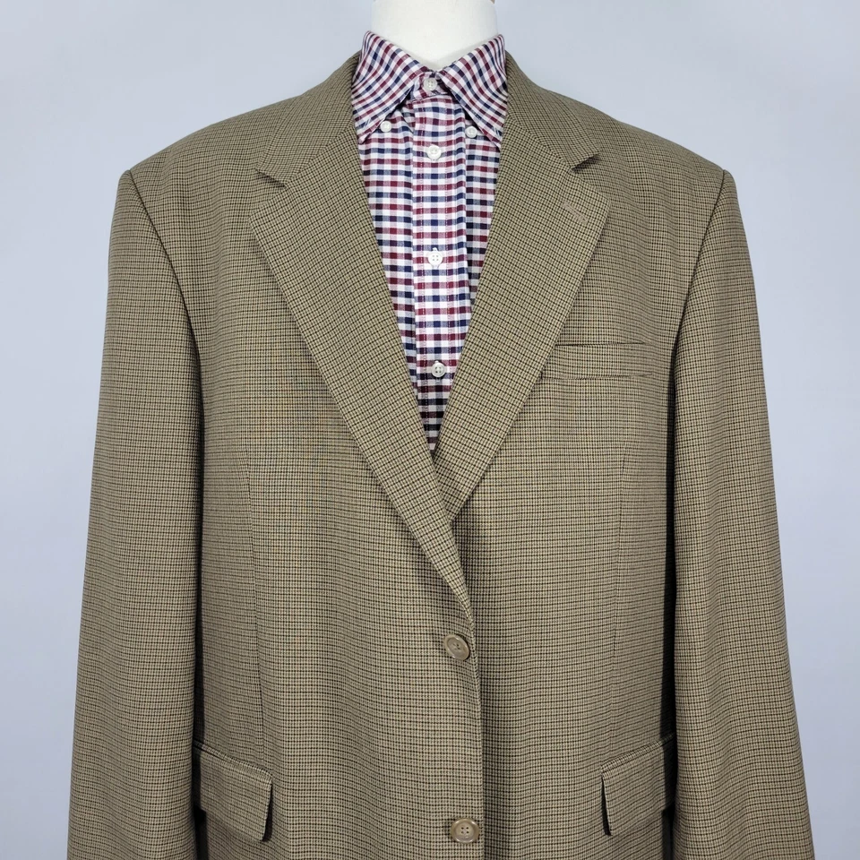 Blazer Abrigo Deportivo Alexander Lloyd Para Hombre Dos Botones Marrón Poliéster Rayón Talla 52L Foto 2 de 4