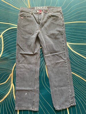 Ezekiel Men's Size 30 Straight Jeans Charcoal Gray Wash 100