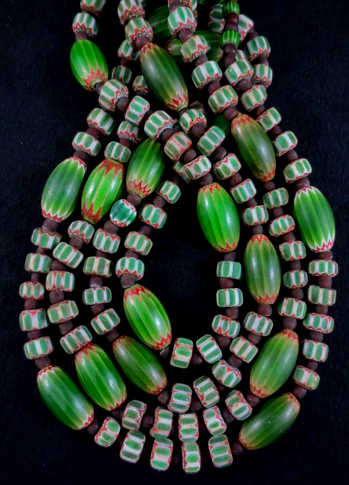 Antique Trade Beads Chevron 32" 225g = 7.9oz eBay