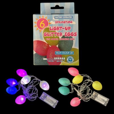 LED Glitzer Eierschnur Lichter Ostern Fee Licht Dekoration