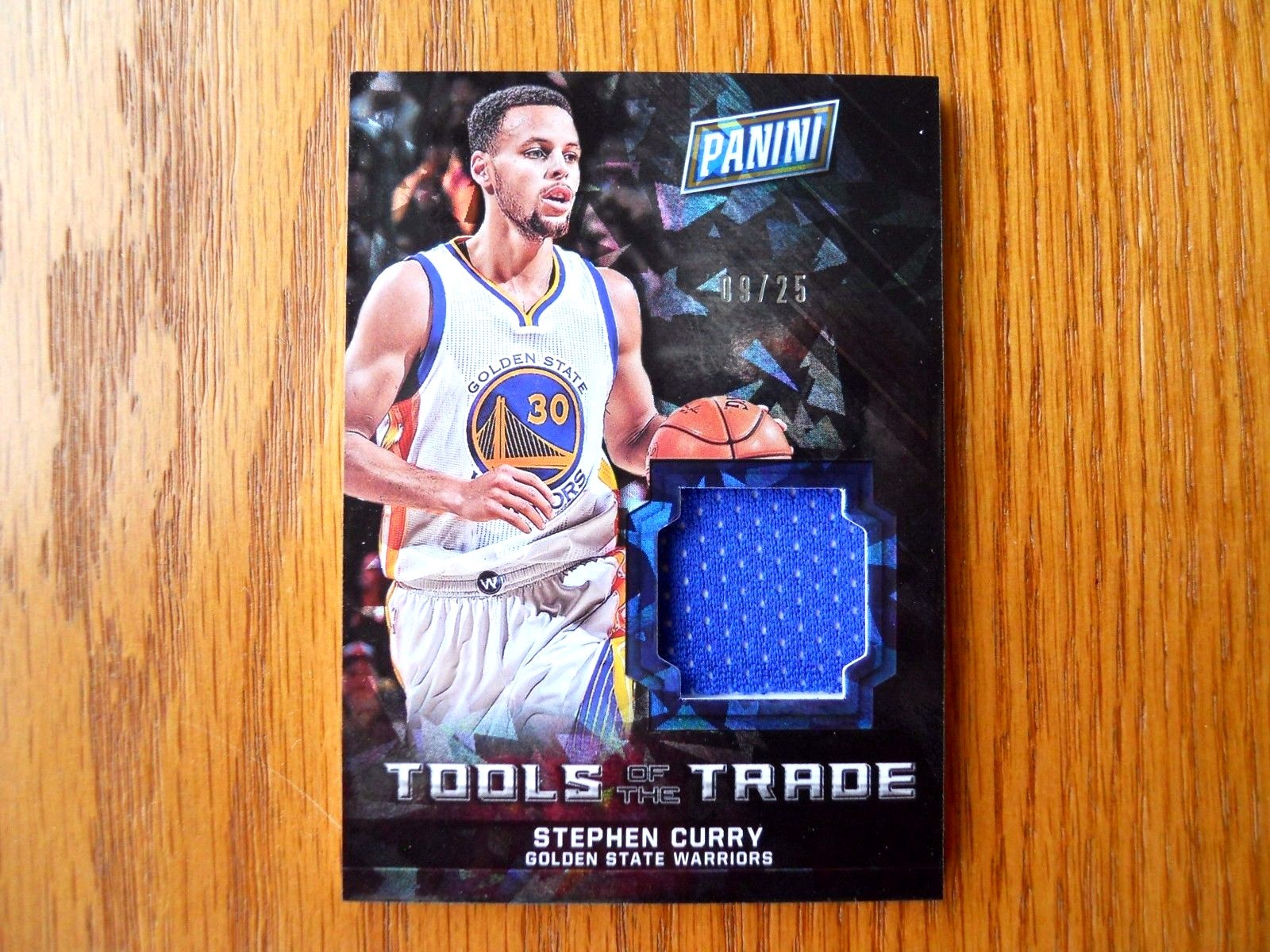 Camiseta deportiva Panini National Conv 2016 Stephen Curry Tools Trade GW hielo agrietado 25/09