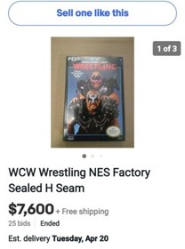 factory sealed nes wcw world championship wrestling "mint" vga wata