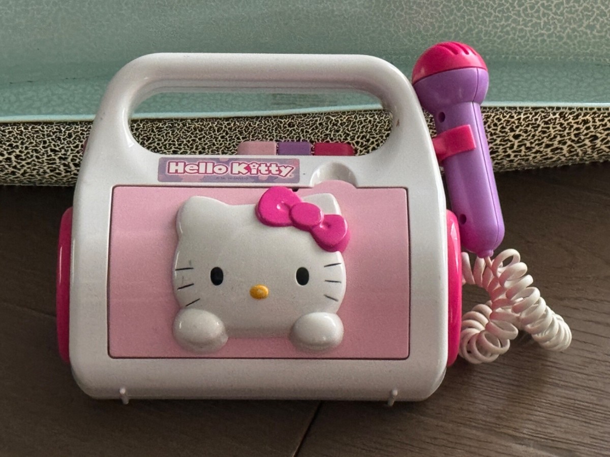 Vintage Hello Kitty Cassette Player, W/ Microphone, Sanrio READ | eBay