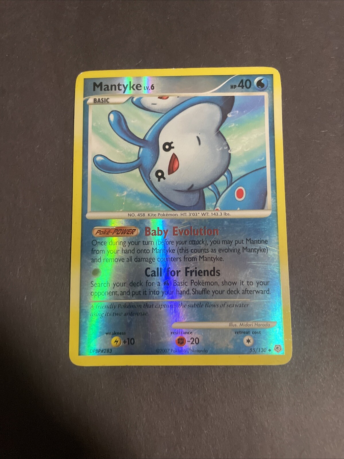 Mantyke 55/130 Reverse Holo Diamond & Pearl Pokemon Card