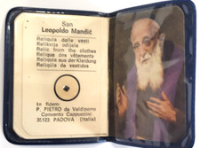 VECCHIA RELIQUIA vesti SAN LEOPOLDO MANDIC da CASTELNUOVO -BOGDANO EX INDUMENTIS
