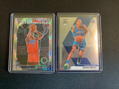 Darius Bazley Rookie Lot (2) 2020 Mosaic + Nba Hoops Premium Stock  flash Prizm