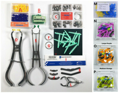 Dental Sectional Matrix Bands Add-on Wedges Elastic Plier Tofflemire Fender Ring