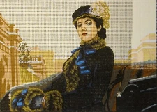 "Lady" Printed Needlepoint Tapestry  Canvas 6265