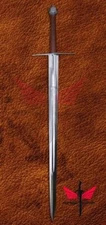Hand Forge 5160 High Carbon Steel Templar Medieval Sword Longsword With Scabbard