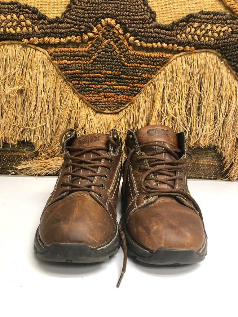 GBX Mens Brown Lace up Leather Casual Boot Size 13 M TUNDRA  display picture 2