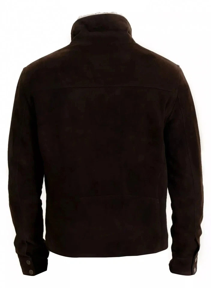 Chaqueta Rick Grimes The Walking Dead | Andrew Lincoln Gamuza Cuero Conjunto 100% Foto 2 de 4