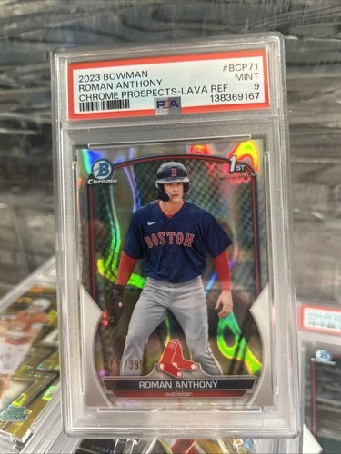 2023 Bowman Chrome Prospects Lava Refractor /399 Roman Anthony PSA 9 MINT 07i7