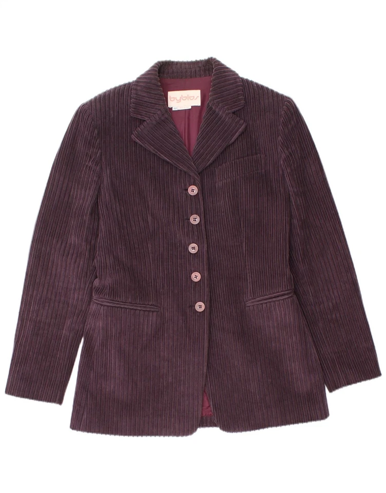 BYBLOS Mujer 5 Botones Pana 2 Piezas Falda Conjunto IT 42 Mediana W26 Púrpura AO01 Foto 2 de 4