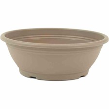 SIENA GARDEN Schale Ø 30 x 10,5 cm, taupe Rundes Kunststoffgefäß mit Bodenlöc...