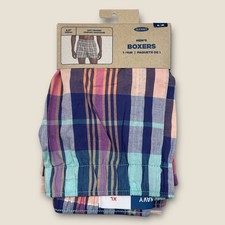 Old Navy Men  s Soft-Washed Boxer Shorts 3.75  Inseam Plaid Size S M L XL XXL