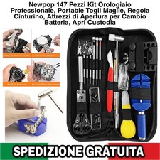 147pz Kit Orologiaio Professionale, Togli Maglie, Attrezzi per Cambio Batteria