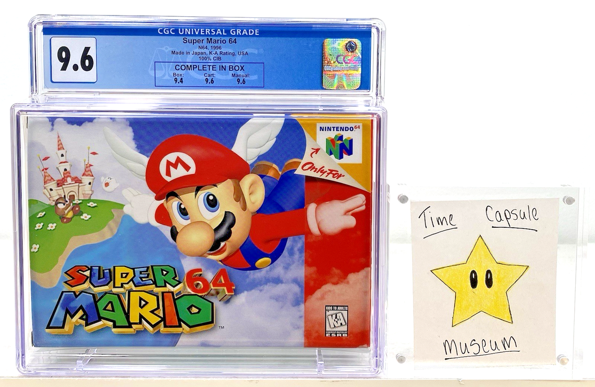 V6　公式写真　82枚セット Super Mario 64 Nintendo N64 New Complete Box 1st First Print CGC