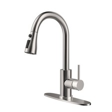 HANGE Kitchen Faucet with Pull Down Sprayer,Brushed Nickel Brushed