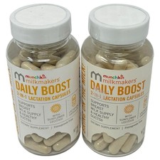 Munchkin Milkmakers Daily Boost 2-in-1 Lactation Capsules 2 Pack 60 Each