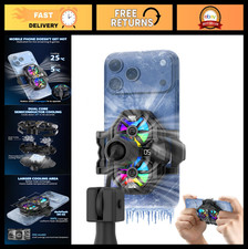 Dual Core Phone Cooler Clip - RGB Cooling Fan for Gaming  Streaming, iPhone/Sam