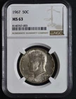 1967 Kennedy Half NGC MS63