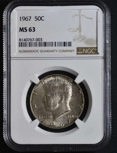 1967 Kennedy Half NGC MS63