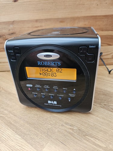 Roberts CRD-37 Radio DAB CD MP3 Player Alarm Clock Black & Silver, Tested Works - Picture 8 of 11