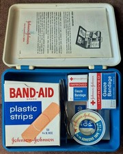 Johnson & Johnson Vintage First Aid Auto Kit W/ Manual & Most Original Contents