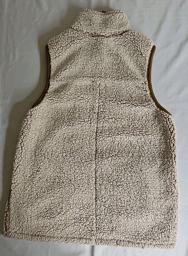 Royce Vest Beige Faux Fur Full Zip Mock Neck Lined Chunky Fleece Men's Size Med. - Picture 2 of 9