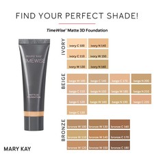 Mary Kay Timewise Matte 3D Foundation Beige W100 1 FL OZ