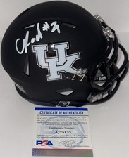 Chris Rodriguez Jr Signed Autographed Kentucky Wildcats Mini Helmet PSA/DNA