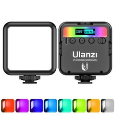 ULANZI VL49 RGB Video Lights, LED Camera Light 360 Full Color Portable Photogra